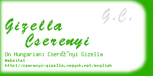 gizella cserenyi business card